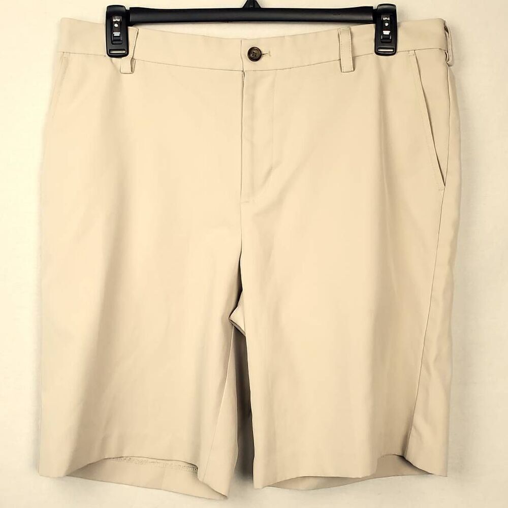 🔴IZOD Men's 36 khaki Polyester Shorts